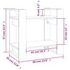 vidaXL Bokhylla/Rumsavdelare svart 60x35x57 cm massiv furu