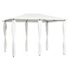 vidaXL Paviljong med stolpar 3x4x2,6 m gr&auml;ddvit 160 g/m&sup2;