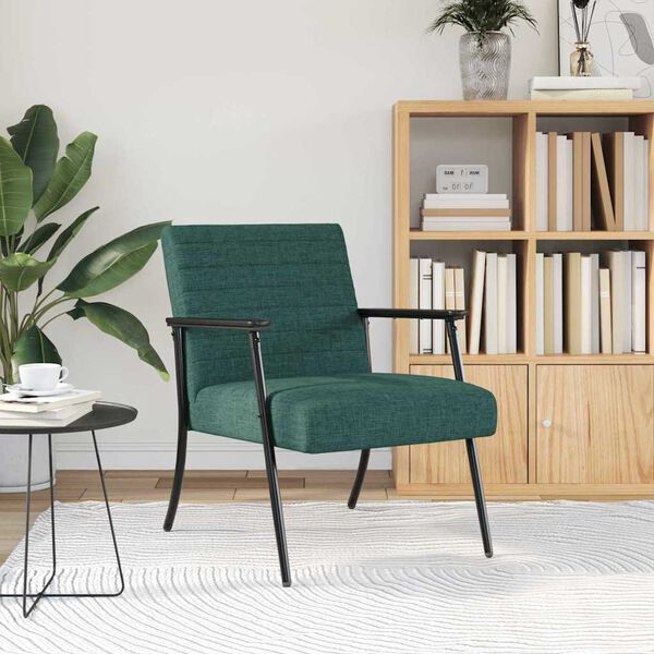 vidaXL f&aring;t&ouml;lj M&ouml;rkgr&ouml;n 59 x 75 x 78 cm tyg