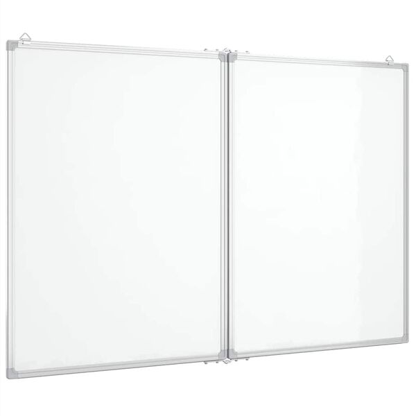 vidaXL Magnetisk whiteboard hopfällbar 120x100x1,7 cm aluminium