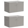 vidaXL F&ouml;rvaringsl&aring;da 2 st Non-woven tyg 60 x 43 x 35 cm 90,3 L Gr&aring;