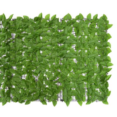 vidaXL Balkongskärm gröna blad 400x100 cm