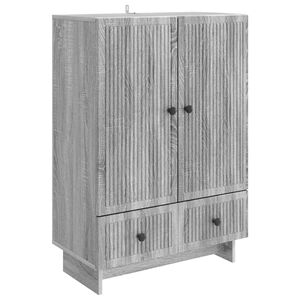 vidaXL Sideboard Gr&aring; Sonoma 66 x 34,5 x 95 cm Konstruerat tr&auml;