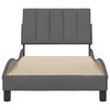 vidaXL Bed Frame without Mattress "Hanko" Dark Grey 90x200 cm Fabric