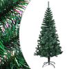 vidaXL Plastgran med regnb&aring;gsskimrande grenar gr&ouml;n 210 cm PVC