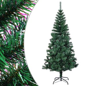 vidaXL Plastgran med regnb&aring;gsskimrande grenar gr&ouml;n 210 cm PVC