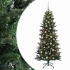 vidaXL Konstgjord julgran med julkulor 180 cm 300 LED-lampor Varmvit