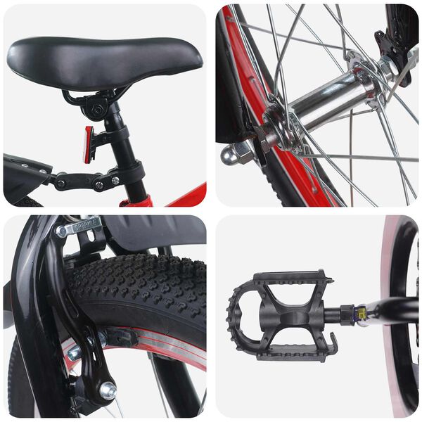 vidaXL Barncykel 20 Tum f&ouml;r 6-11 &aring;r gamla Bl&aring; Svart