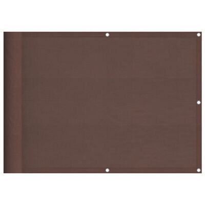 vidaXL Balkongskärm brun 75x1000 cm 100% polyester oxford