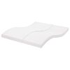 vidaXL Skummadrass vit 160x220 cm 7-zoner h&aring;rdhet 20 ILD