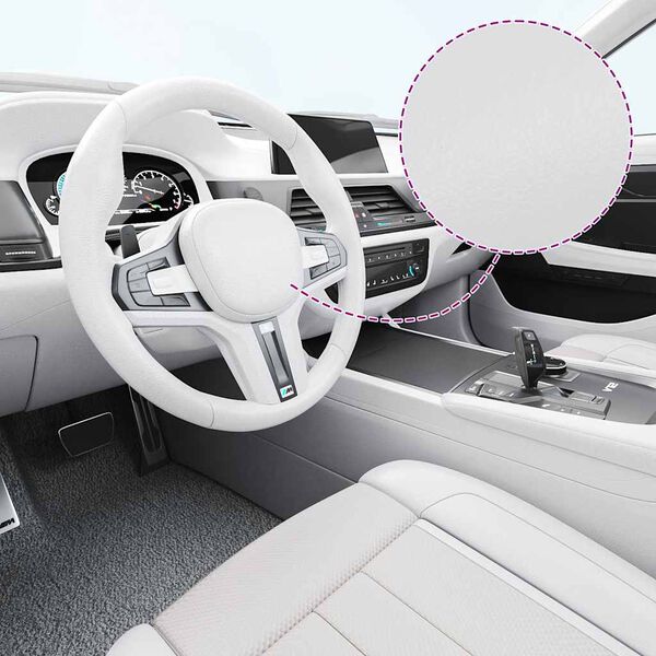 vidaXL Bilfoliering matt vit 100x150 cm