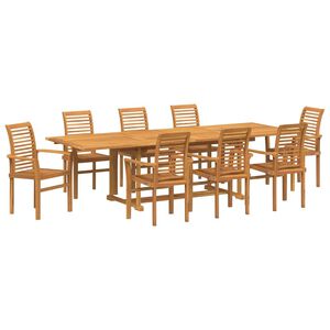 vidaXL Tr&auml;dg&aring;rdsm&ouml;belset 9 st 280 x 100 x 75 cm Massivt teaktr&auml;