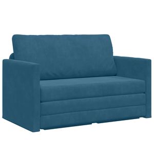 vidaXL Soffs&auml;ng Bl&aring; 124 x 71 x 78 cm Sammet
