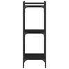 vidaXL Bokhylla 3 hyllplan svart 40x30x86 cm konstruerat trä