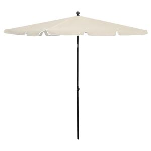vidaXL Parasoll med st&aring;ng 210x140 cm sand