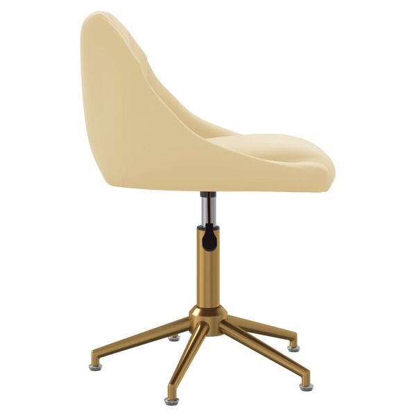 vidaXL Snurrbar matstol gr&auml;ddvit sammet