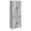 vidaXL Sk&aring;pset 2 pcs Gr&aring; Sonoma 66 x 34,5 x 89,5 cm Konstruerat tr&auml;