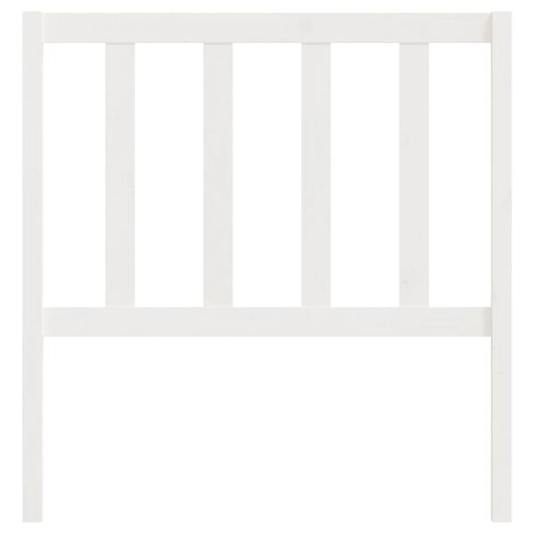vidaXL Sänggavel vit 106x4x100 cm massiv furu