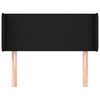 vidaXL Sänggavel med kanter svart 103x16x78/88 cm tyg