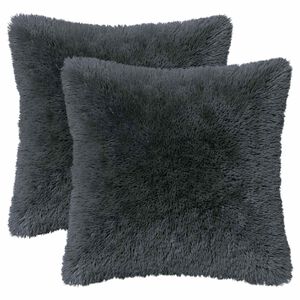vidaXL Kudde med kudde HEERLEN 6 st Antracit PV Fleece