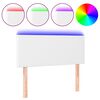 vidaXL S&auml;nggavel LED vit 100 x 5 x 78/88 cm konstl&auml;der