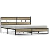 vidaXL S&auml;ngram utan madrass metall sonoma-ek 193x203 cm