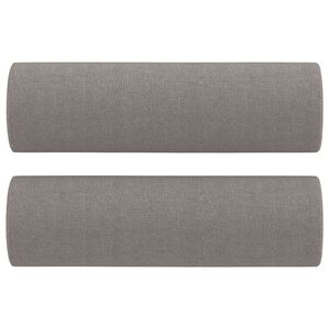 vidaXL Prydnadskuddar 2 st taupe &Oslash;15x50 cm tyg