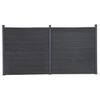 vidaXL Staketpanel gr&aring; 353x186 cm WPC
