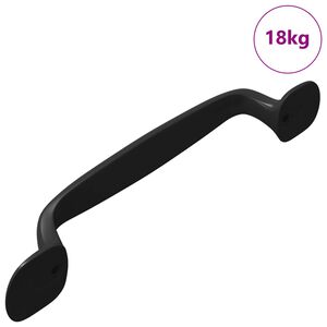 vidaXL M&ouml;belhandtag 250 st Svart 130 x 19,4 x 22,3 mm Aluminium
