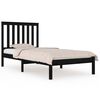 vidaXL S&auml;ngram svart massiv furu 100x200 cm enkels&auml;ng