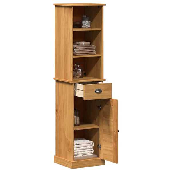 vidaXL Badrumsm&ouml;belset med l&aring;da VIGO 2 pcs Brun och honungsgul