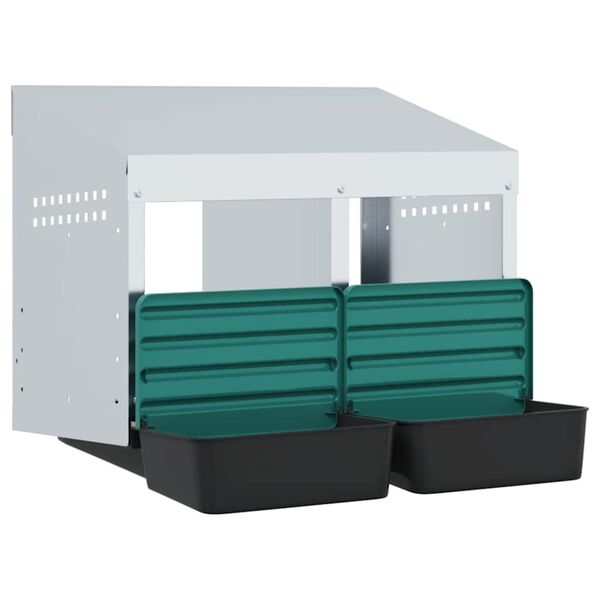 vidaXL H&ouml;nsholk med 2 fack V&auml;ggmonterad galvaniserad st&aring;l