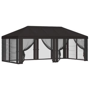 vidaXL Gazebo-tak med sidov&auml;ggar 6 x 3 m Antracit Polyester 190