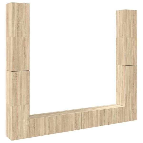 vidaXL TV-skåp 6 delar sonoma-ek konstruerat trä