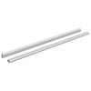 vidaXL Kl&auml;dst&aring;ng 2 pcs Silver 764 x 15 x 29 mm Aluminiumlegering