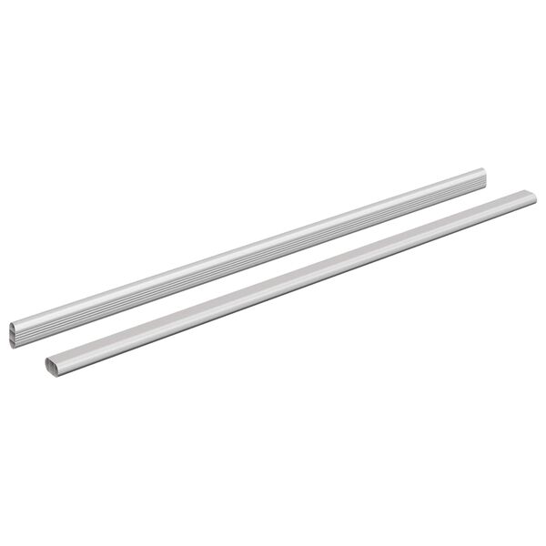 vidaXL Kl&auml;dst&aring;ng 2 pcs Silver 764 x 15 x 29 mm Aluminiumlegering