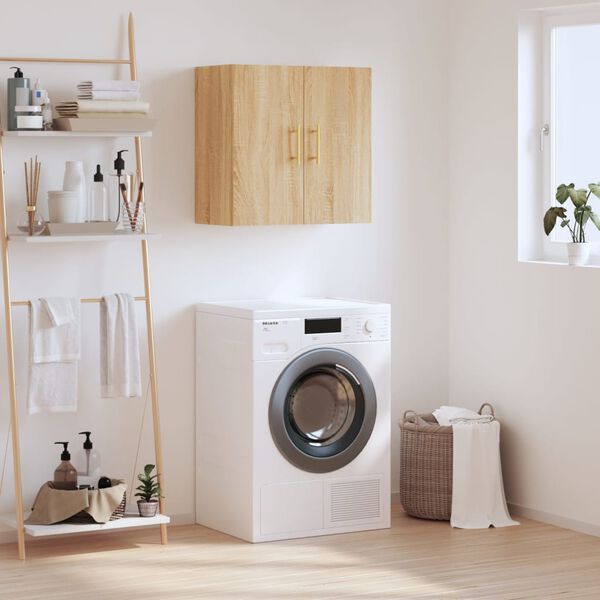 vidaXL V&auml;ggsk&aring;p sonoma-ek 60x31x60 cm konstruerat tr&auml;