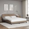 vidaXL Bed Frame "Dover" Cappuccino 160x200 cm Faux Leather