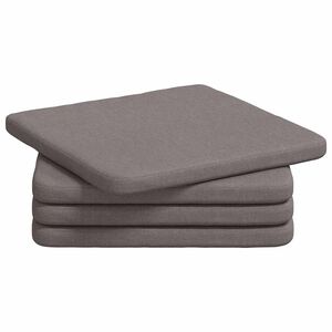 vidaXL Sittkuddar 4 pcs Taupe 40 x 40 x 3 cm tyg