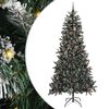 vidaXL Konstgjord julgran Gr&ouml;n 240 cm PVC, plast och st&aring;l