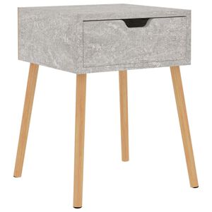 vidaXL S&auml;ngbord betonggr&aring; 40x40x56 cm konstruerat tr&auml;