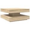 vidaXL Soffbord 360 grader vridbart sonoma-ek 70x70x34,5 cm