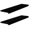 vidaXL Trappstegsmattor 2 pcs m&ouml;rkbrun 100x25x2 cm massiv ek