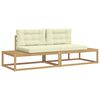 vidaXL Utomhussoffset med kudde Vit 230,5 x 83 x 73 cm Polyester