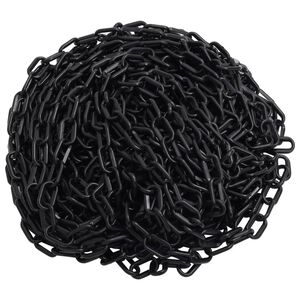 vidaXL Varningskedja svart 30 m &Oslash;4 mm plast