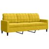 vidaXL 3-sitssoffa gul 180 cm sammet