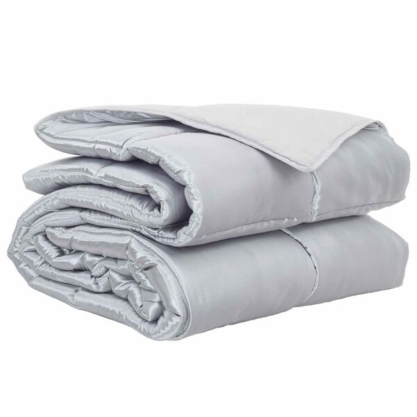 vidaXL Full &Aring;rs-Duvet Silver 200 x 220 cm Satin och Mikrofiber