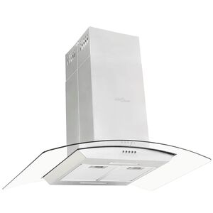 vidaXL K&ouml;ksfl&auml;kt f&ouml;r k&ouml;ks&ouml; 90 cm rostfritt st&aring;l 756 m&sup3;/tim LED