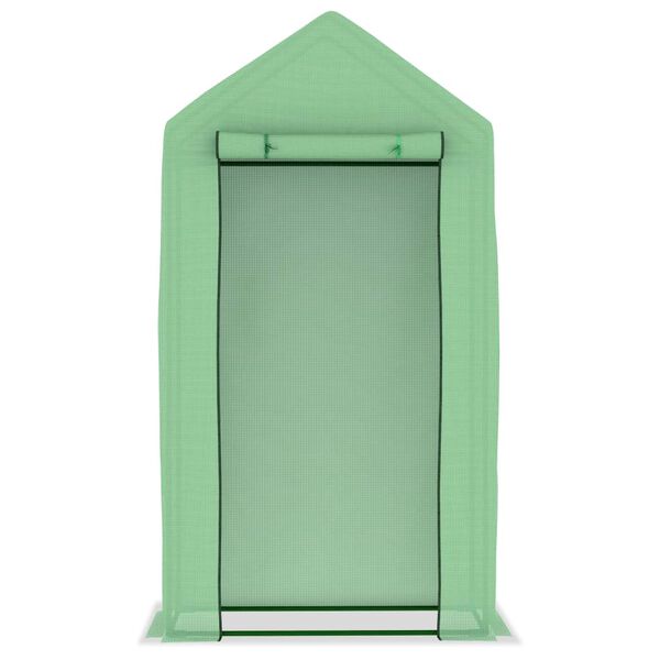 vidaXL Växthus med stålram 0,5 m² 1x0,5x1,9 m