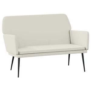 vidaXL Bänk gräddvit 108x79x79 cm sammet